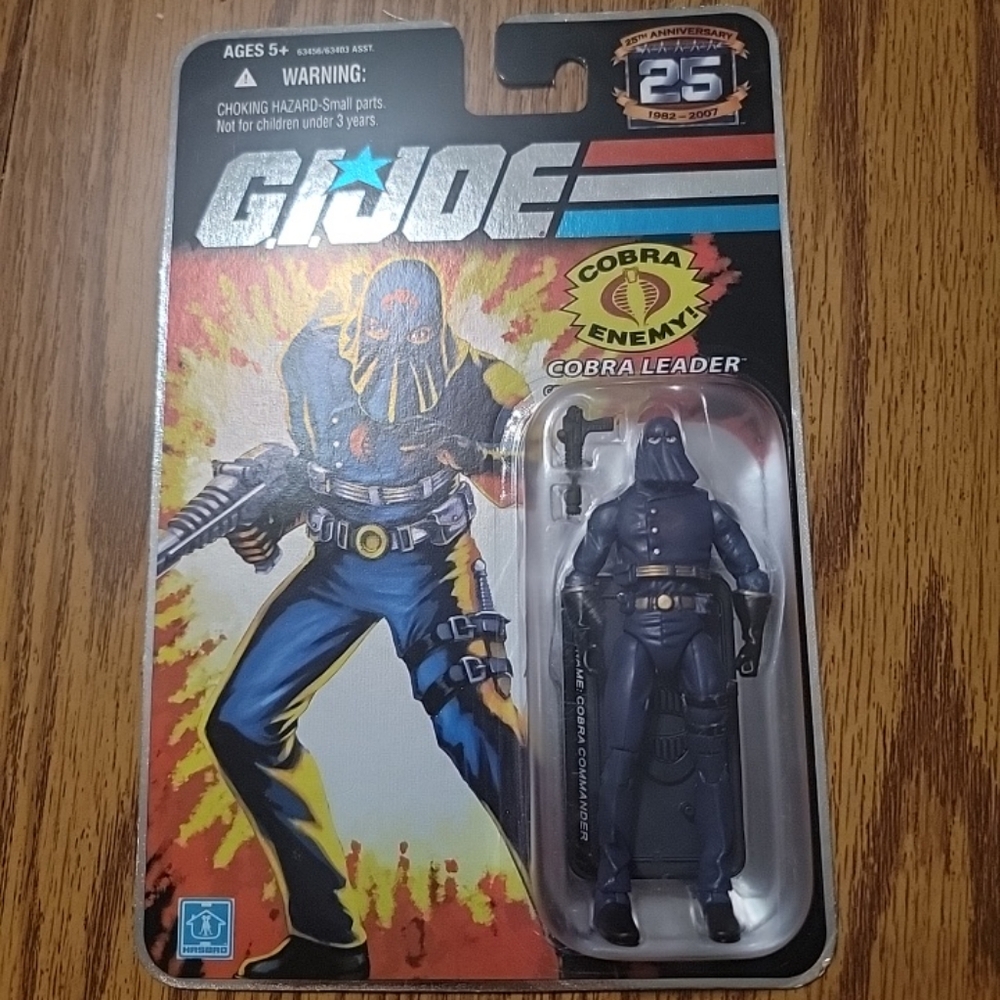 GI Joe 25th Anniversary Hooded Cobra Leader, Code Name: Cobra Commander MOC Foil